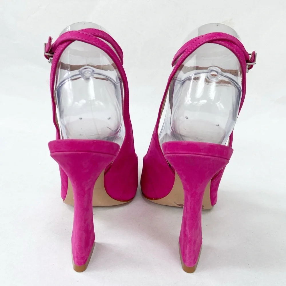 Schutz Pink Suede Leather Pump Size 7B - Picture 6 of 12